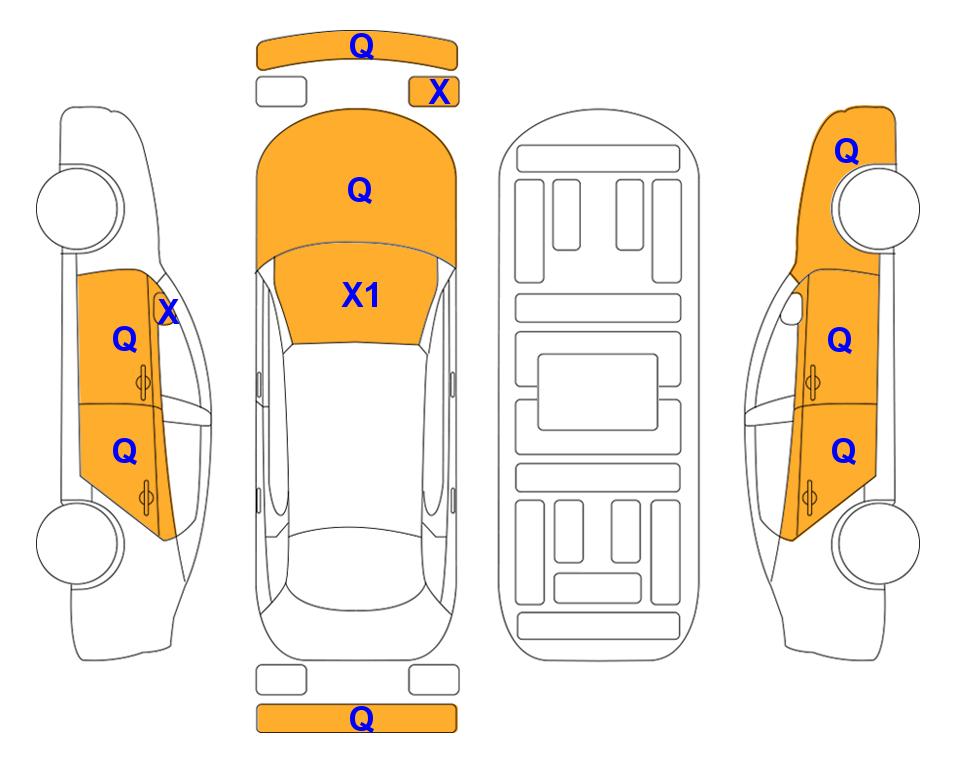Схема состояния кузова Lotte для KIA K8 (G) 2.5 Noblesse