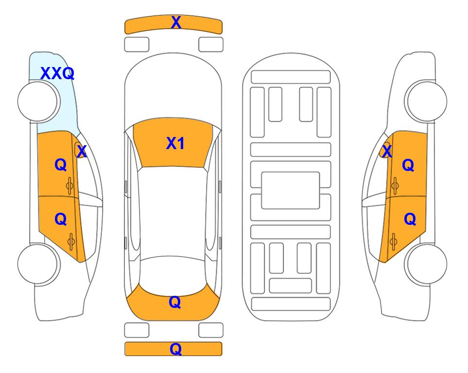 Схема состояния кузова Lotte для Hyundai SANTAFE TM (D) 2.0 Prestige 5-Seater 4WD