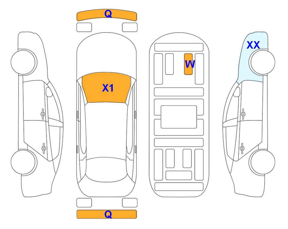Схема состояния кузова Lotte для Hyundai PALISADE (D)2.2 Calligraphy 7-Seater 2WD AT
