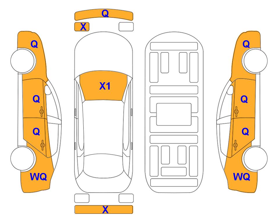 Схема состояния кузова Lotte для Hyundai SONATA DN8 (L) 2.0 Style Rental Car