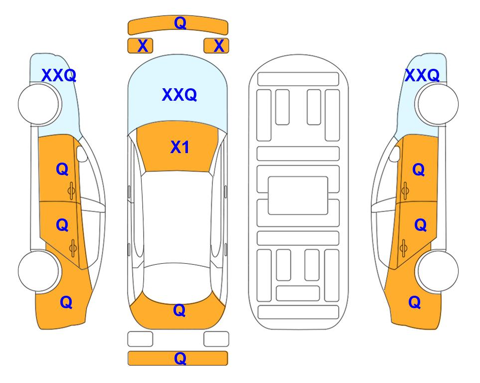 Схема состояния кузова Lotte для KIA EV6 (E) Standard Air 4WD
