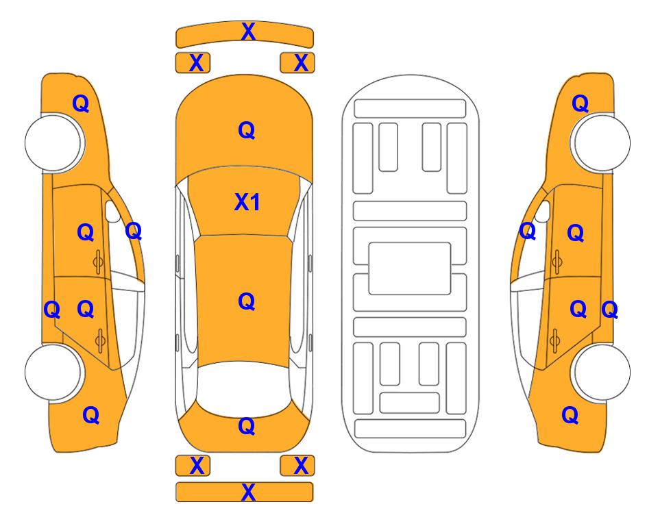 Схема состояния кузова Lotte для KIA MORNING URBAN (G) 1.0 VAN