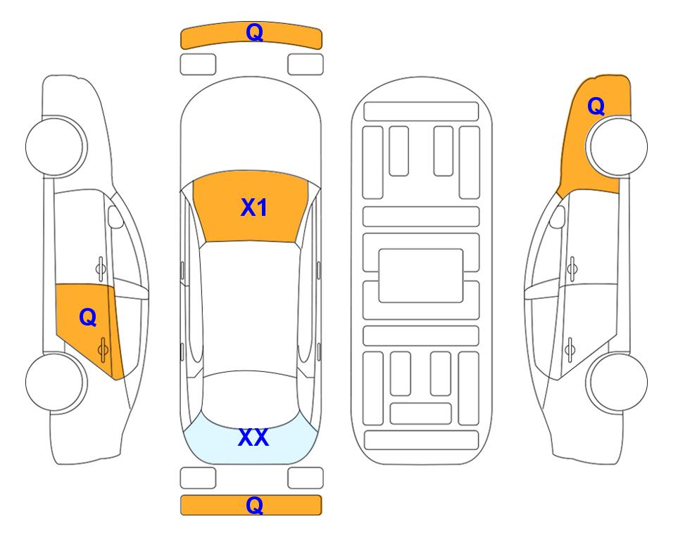 Схема состояния кузова Lotte для Hyundai KONA (G) 1.6 2WD PREMIUM