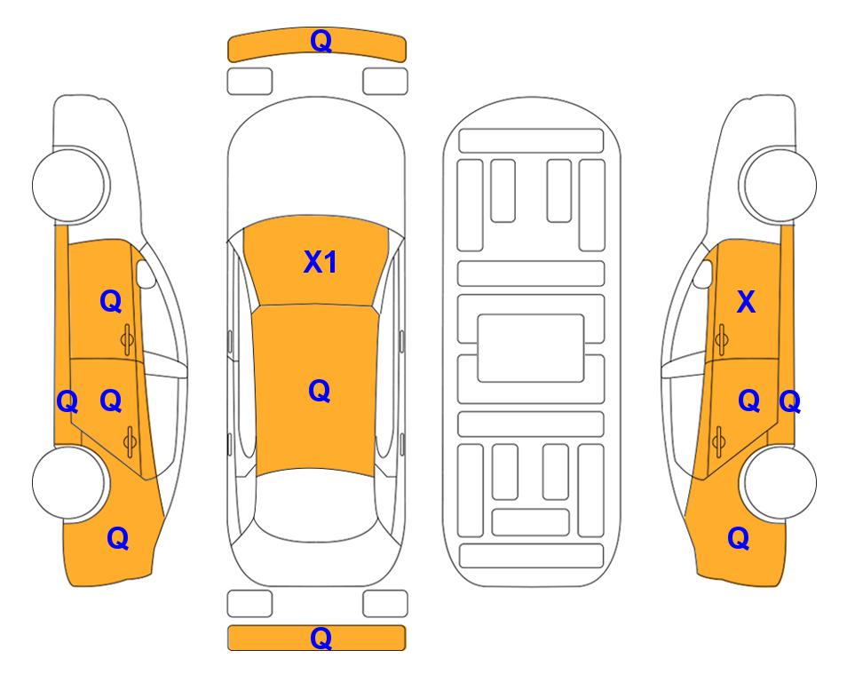 Схема состояния кузова Lotte для KIA THE NEW K3 (G) 1.6 Trendy