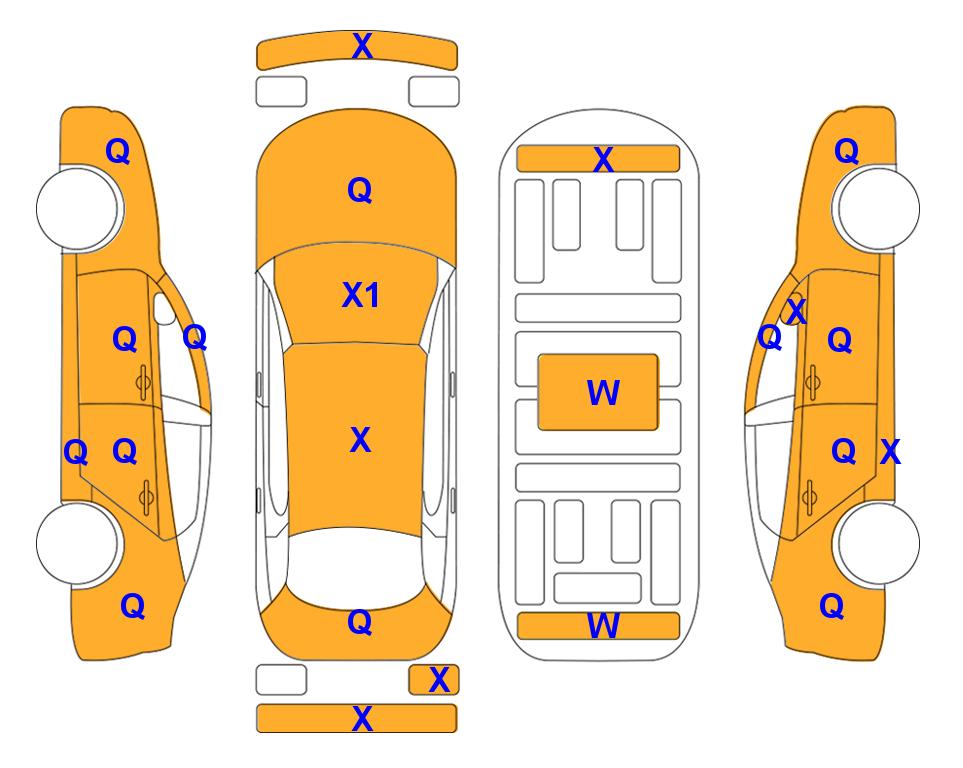 Схема состояния кузова Lotte для KIA MORNING URBAN (G) 1.0 VAN