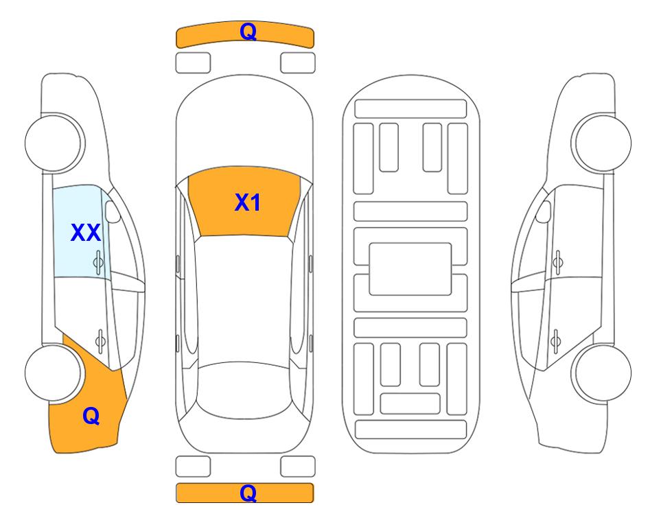 Схема состояния кузова Lotte для Genesis GENESIS GV80 (D) 3.0 4WD 5-Seater