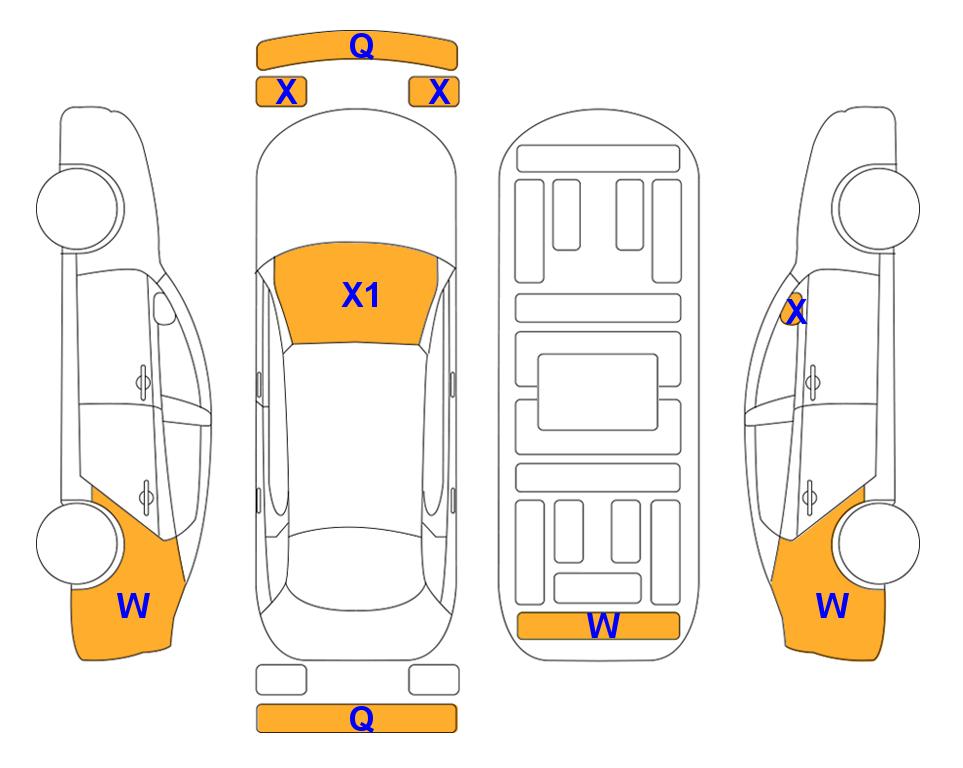 Схема состояния кузова Lotte для KIA SORENTO MQ4 (D) 2.2 Noblesse 5-Seater 4WD