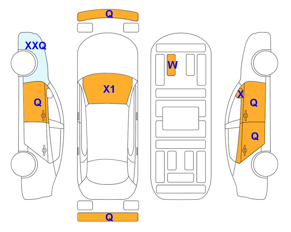 Схема состояния кузова Lotte для Chevrolet THE NEXT SPARK (G) 1.0 LTZ