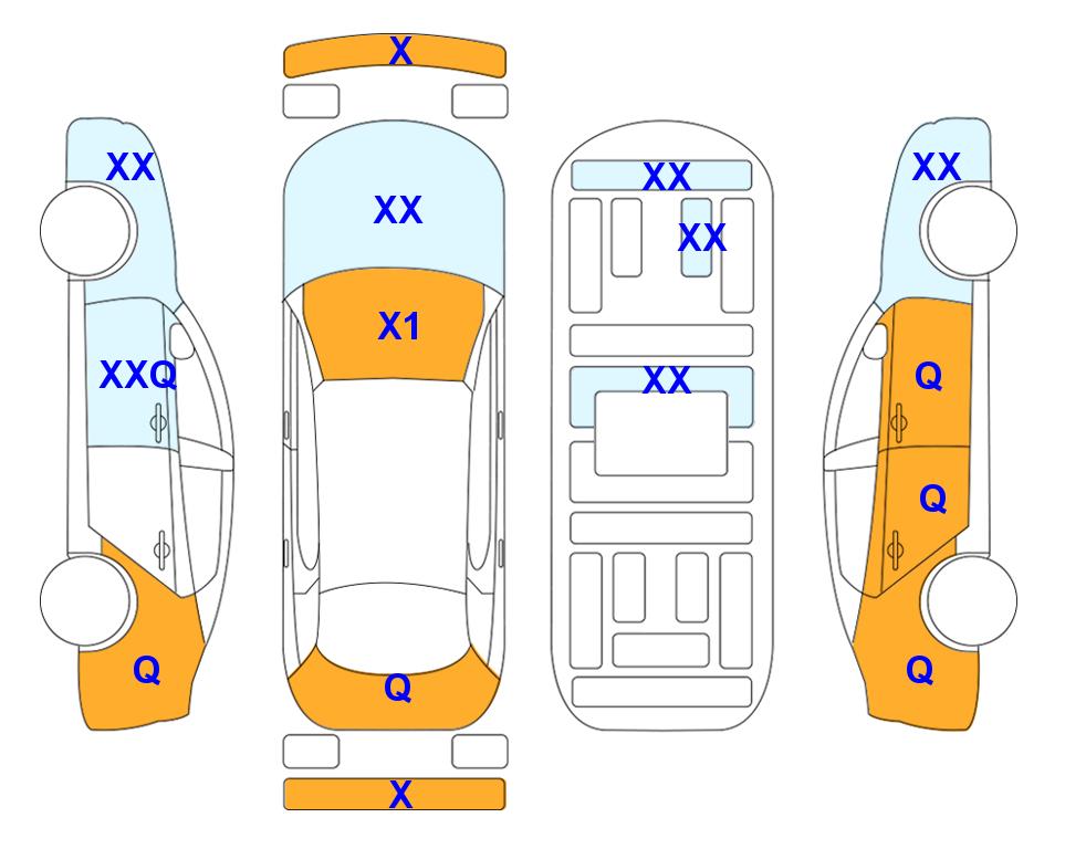Схема состояния кузова Lotte для KIA K8 (G) 3.5 Platinum