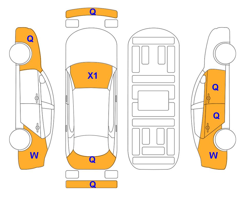 Схема состояния кузова Lotte для Hyundai GRANDEUR GN7 (G) 3.5 Premium