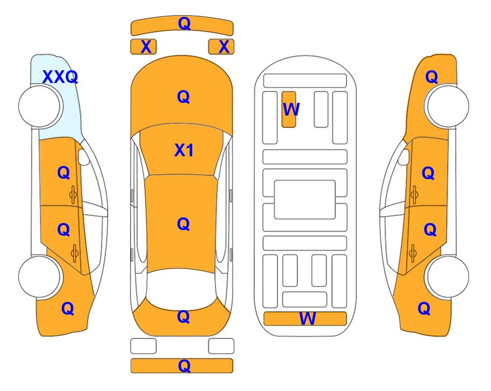Схема состояния кузова Lotte для Hyundai CASPER (G) 1.0 Smart