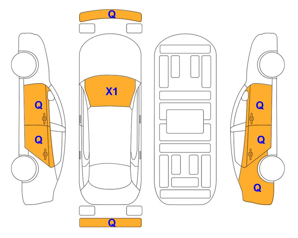Схема состояния кузова Lotte для KIA INTERACTIVE K5 (G) 1.6 Turbo Signature