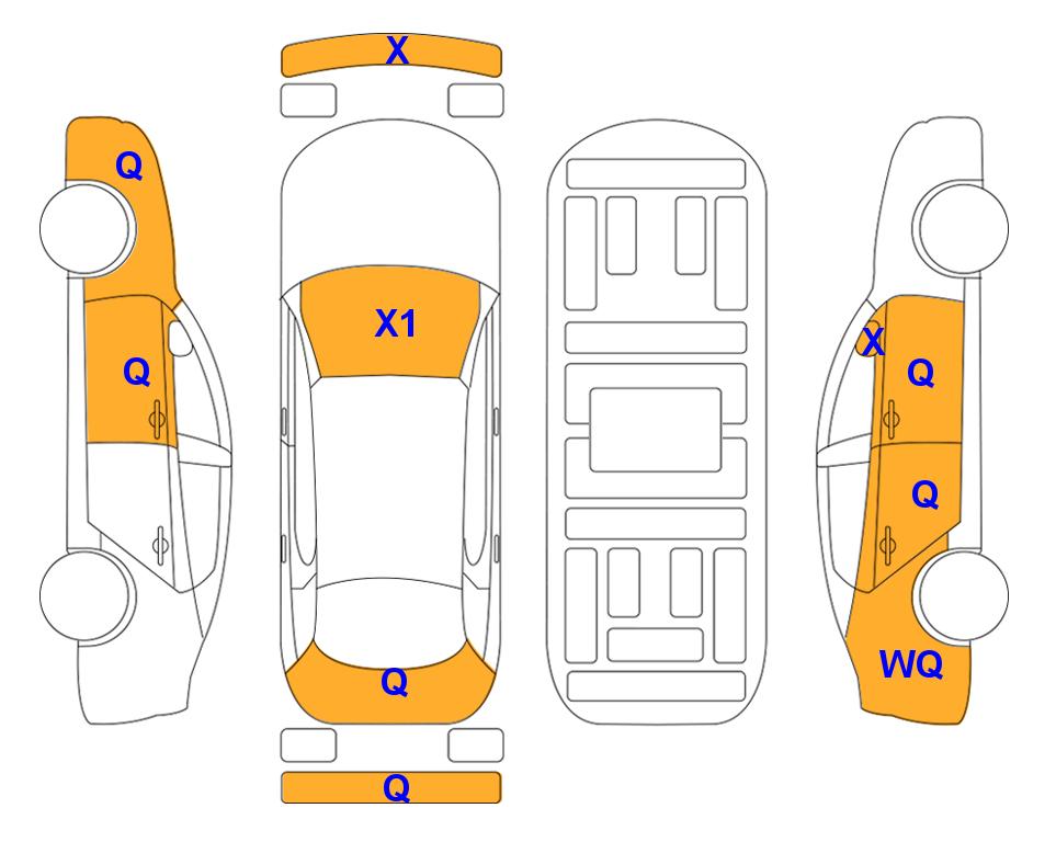 Схема состояния кузова Lotte для Chevrolet TRAX (D) 1.6 LT