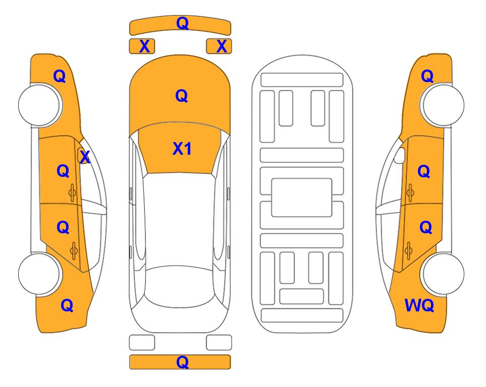 Схема состояния кузова Lotte для Hyundai CASPER (G) 1.0 Smart