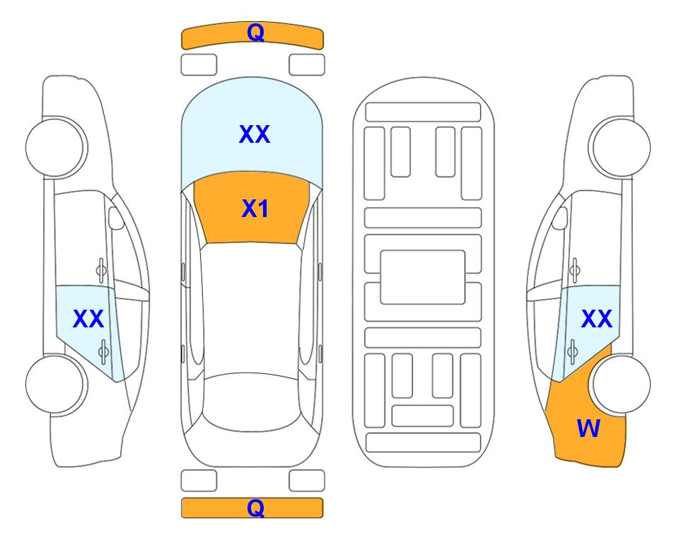 Схема состояния кузова Lotte для KIA SPORTAGE NQ5 (D)2.0 Signature 5-Seater 2WD AT