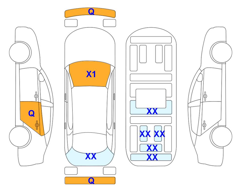 Схема состояния кузова Lotte для KIA THE NEW K3 (G) 1.6 Trendy