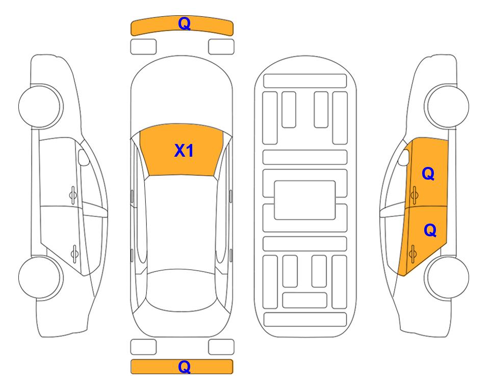 Схема состояния кузова Lotte для KIA SORENTO MQ4 (H) 1.6 Turbo Signature Gravity 5-Seater 4WD