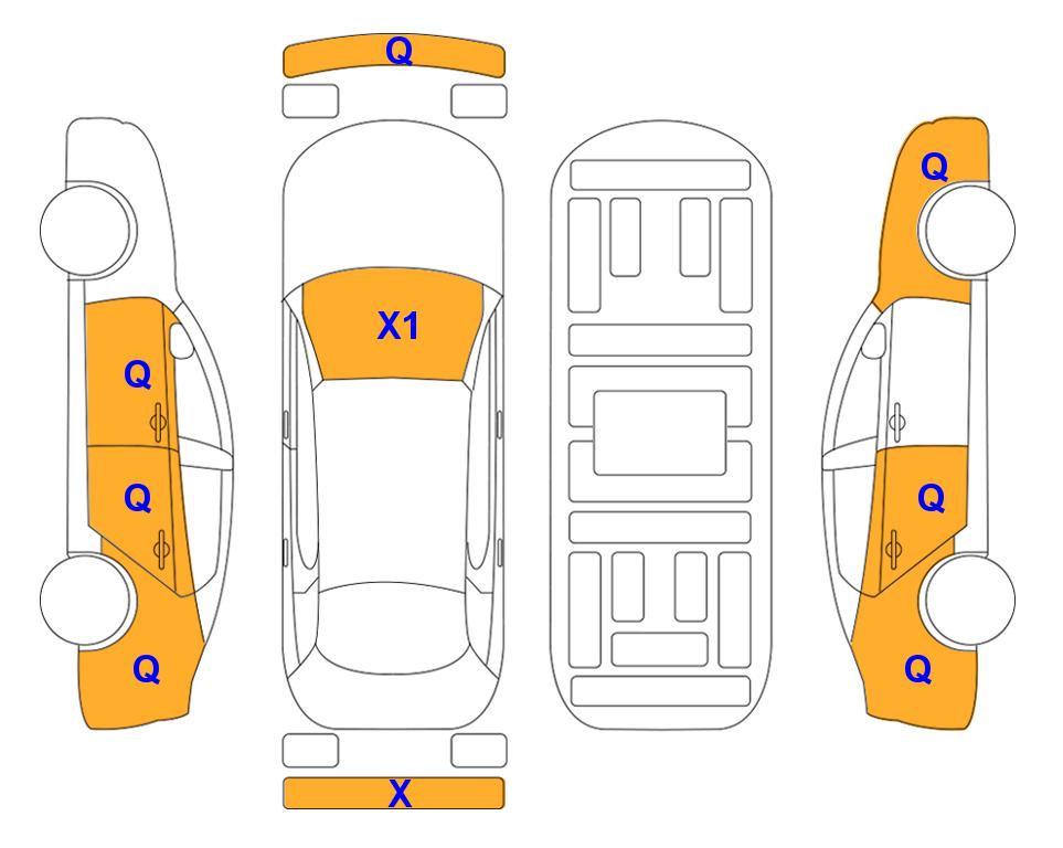 Схема состояния кузова Lotte для Другая марка TIGUAN (D) 2.0 TDI ALLSPACE PRESTIGE