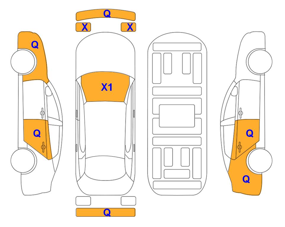 Схема состояния кузова Lotte для Renault Korea XM3 (G) 1.6 LE