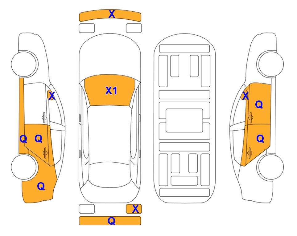 Схема состояния кузова Lotte для KIA K8 (H) 1.6 Noblesse