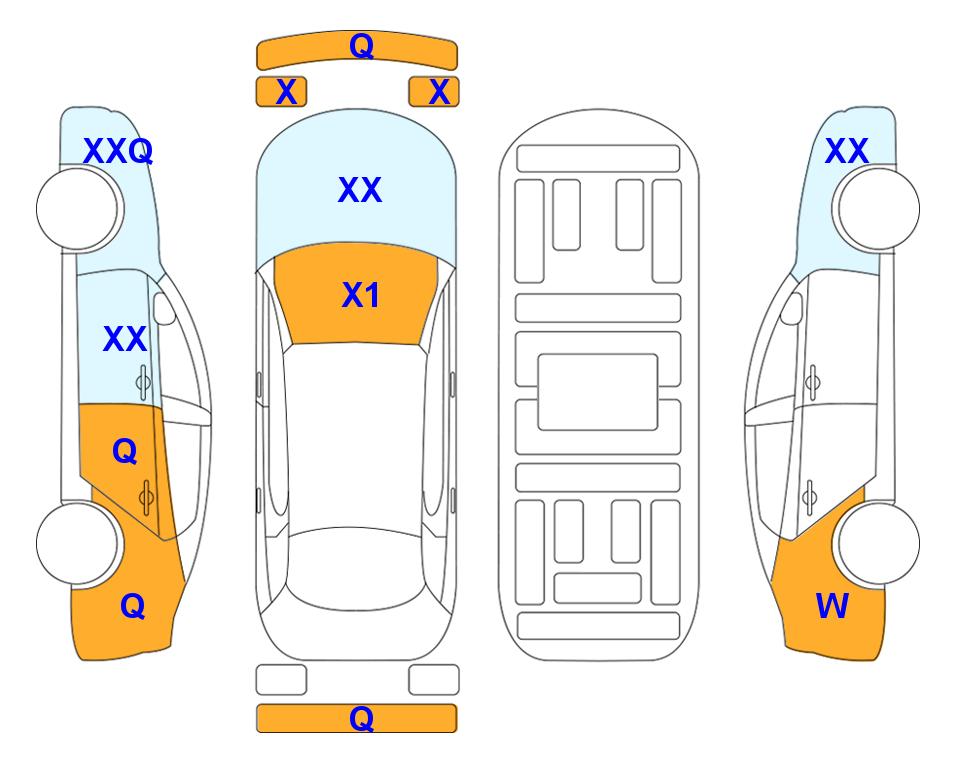 Схема состояния кузова Lotte для KIA INTERACTIVE K5 (G) 2.0 Prestige
