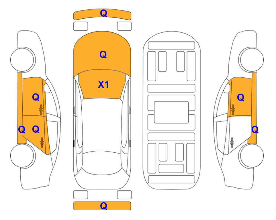 Схема состояния кузова Lotte для KIA RAY (G)1.0 Prestige 2WD AT