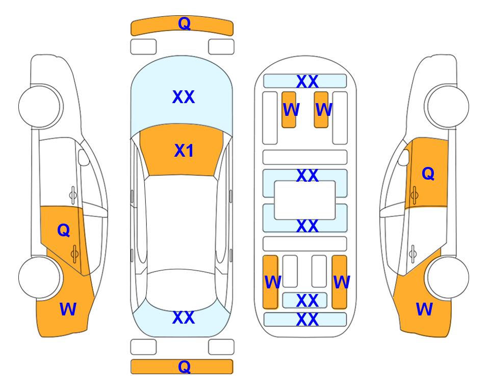 Схема состояния кузова Lotte для Chevrolet BOLT EV (E) PREMIER(2019 Promotion)