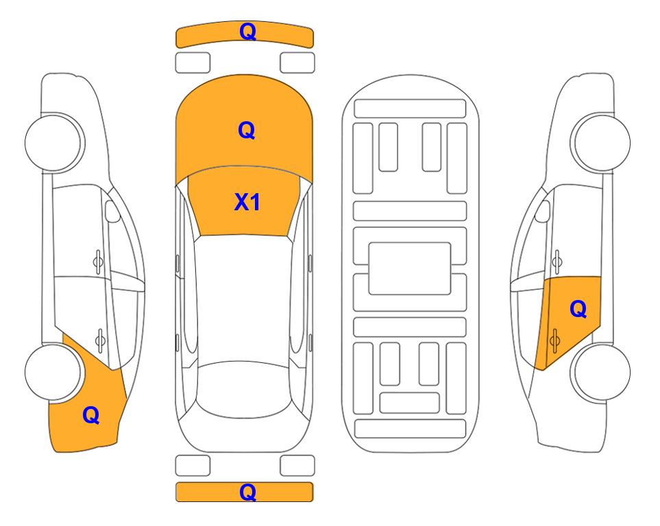 Схема состояния кузова Lotte для Hyundai GRANDEUR GN7 (H)1.6T Exclusive 2WD AT