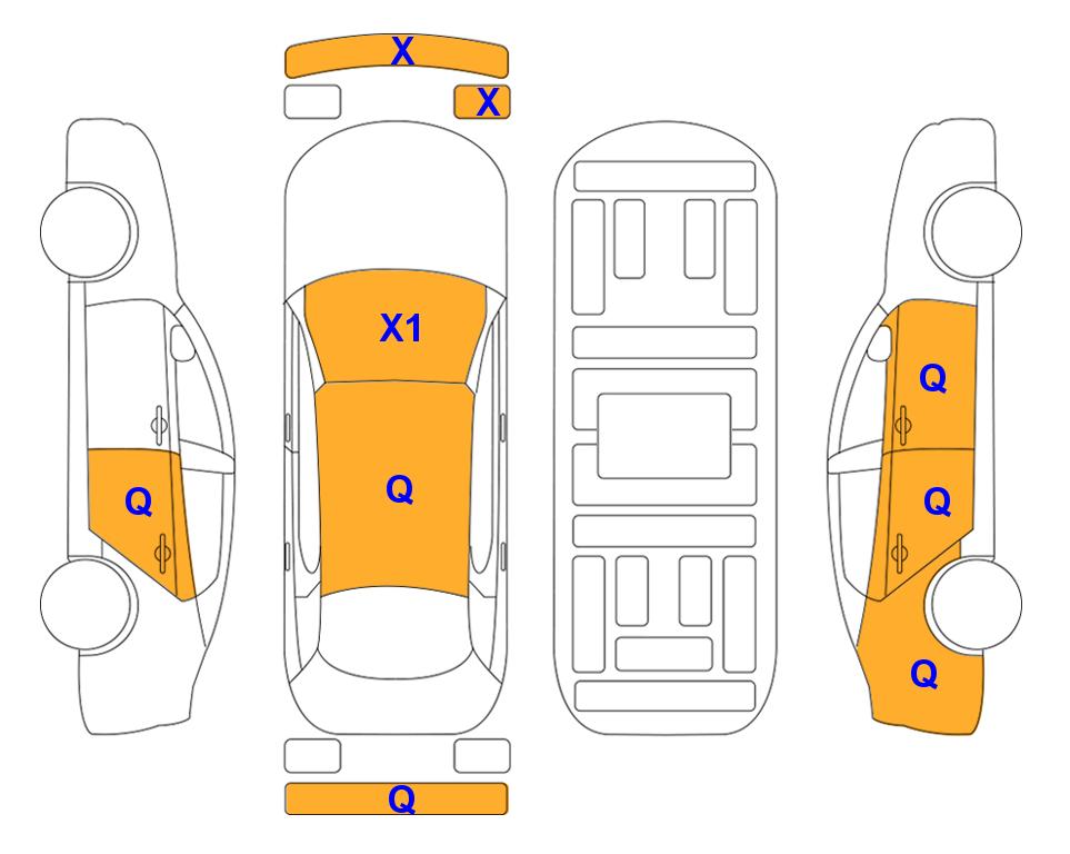 Схема состояния кузова Lotte для Hyundai CASPER (G) 1.0 Inspiration