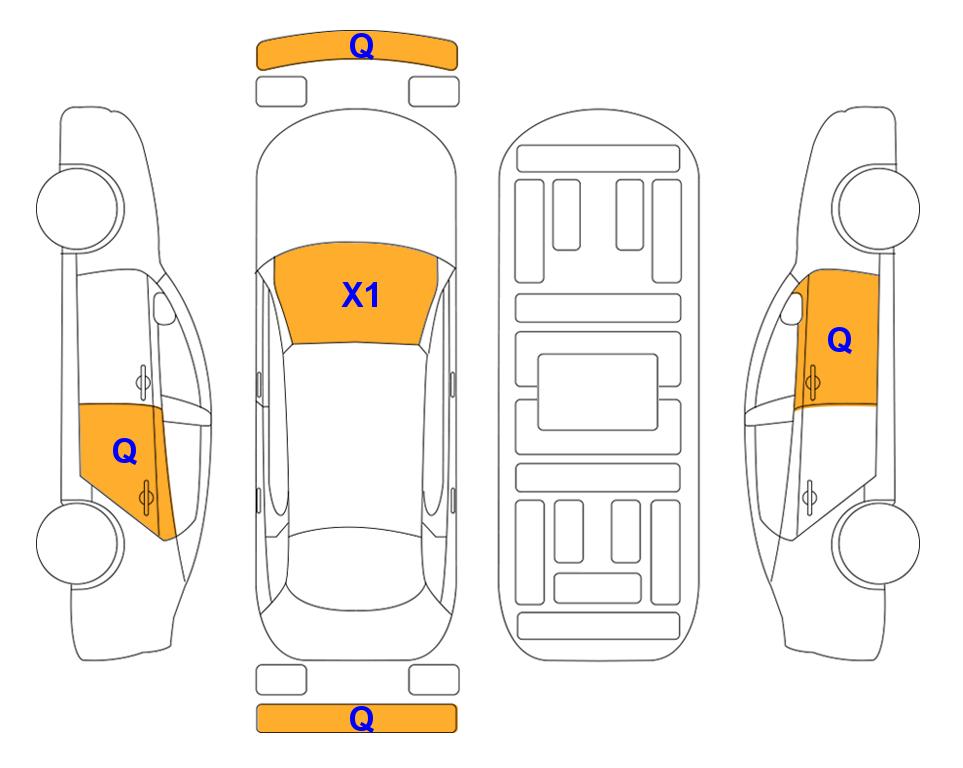 Схема состояния кузова Lotte для KIA MOHAVE THE MASTER (D) 3.0 Masters 5-Seater