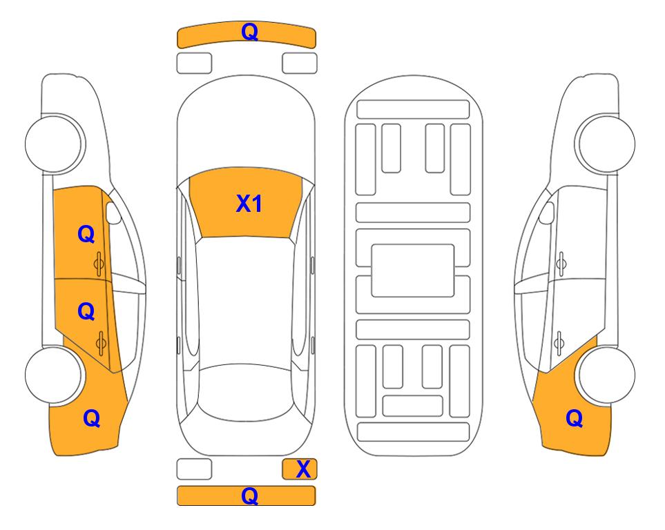 Схема состояния кузова Lotte для KIA CARNIVAL KA4 (H)1.6 Hi-Limousine Signature 9-Seater 2WD AT