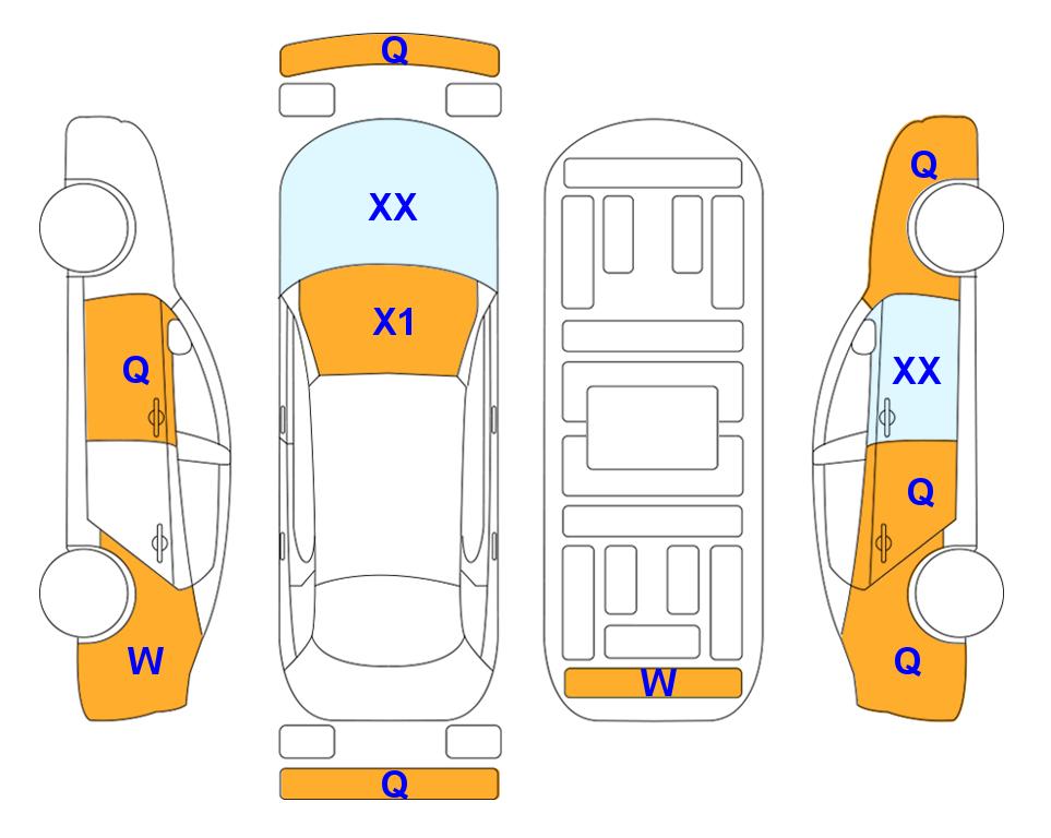 Схема состояния кузова Lotte для Mercedes-Benz BENZ GLC300 E 4M COUPE (H) 2.0