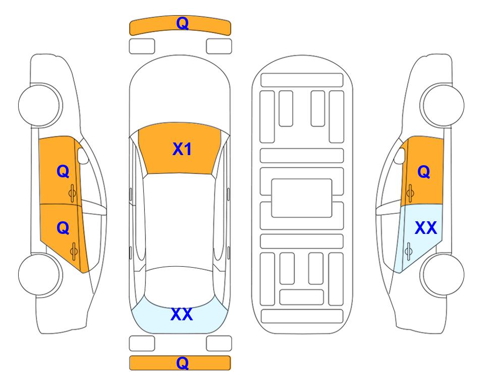 Схема состояния кузова Lotte для KIA EV6 (E) Long Range Earth 2WD