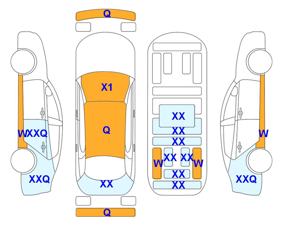 Схема состояния кузова Lotte для Hyundai GRANDEUR GN7 (H)1.6T Exclusive 2WD AT