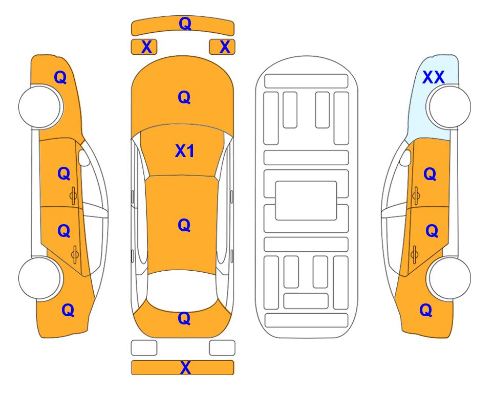 Схема состояния кузова Lotte для Hyundai CASPER (G) 1.0 Smart