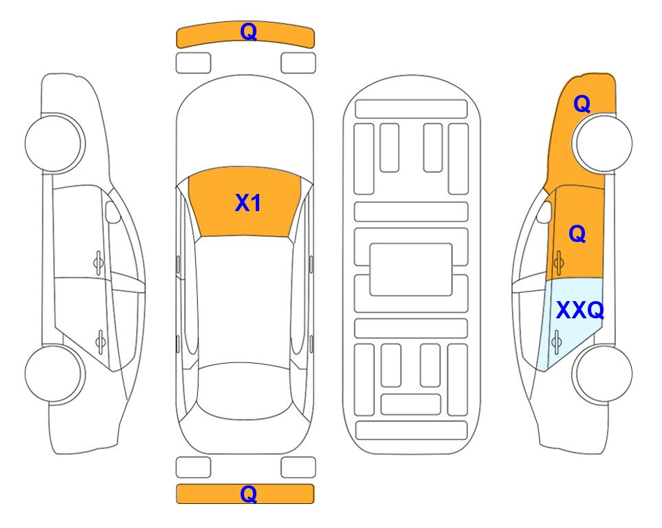 Схема состояния кузова Lotte для Hyundai GRANDEUR GN7 (G)2.5 Exclusive 2WD AT