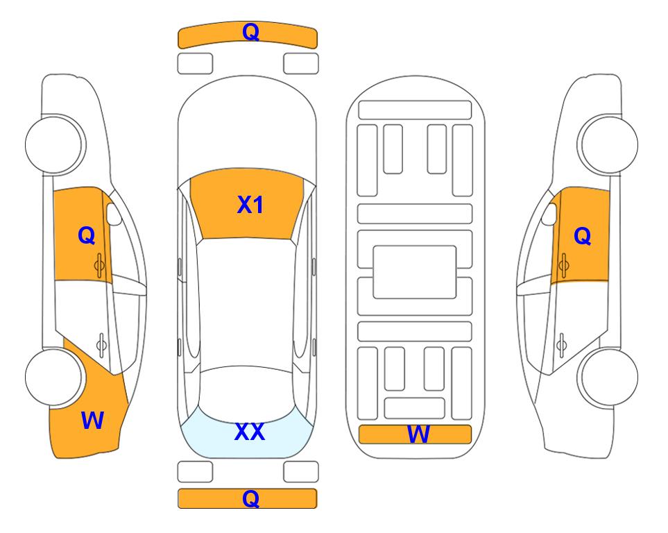 Схема состояния кузова Lotte для Genesis GENESIS GV80 (D) 3.0 4WD 5-Seater