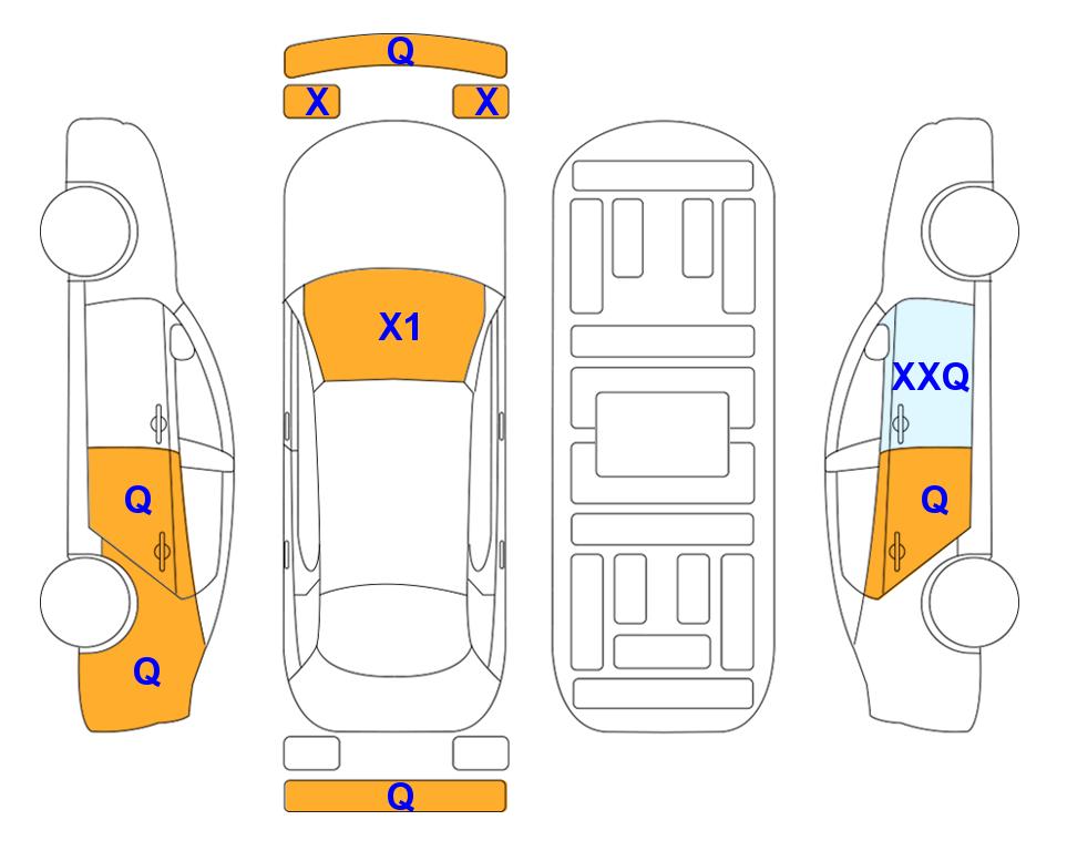 Схема состояния кузова Lotte для Jeep JEEP CHEROKEE (G) 2.4 LIMITED FWD