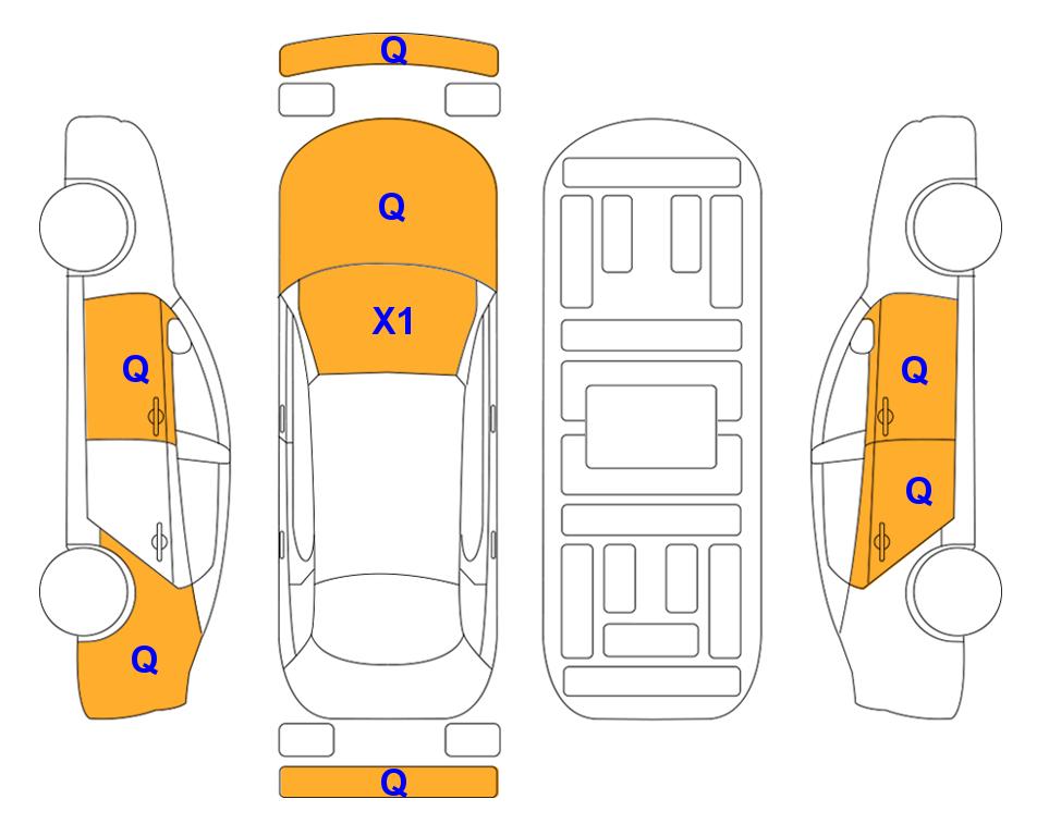 Схема состояния кузова Lotte для Другая марка VELOSTER (G) 1.6 UNIQUE Manual