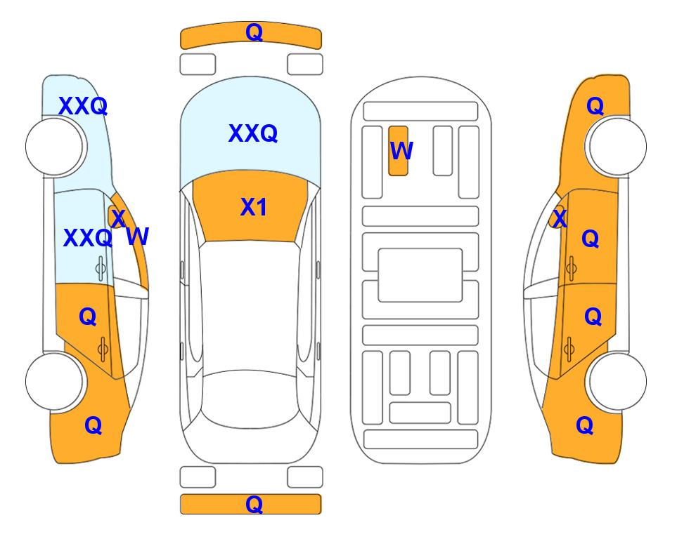 Схема состояния кузова Lotte для Hyundai SONATA DN8 (G) 2.0 Premium
