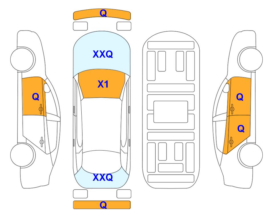 Схема состояния кузова Lotte для Hyundai GRANDEUR GN7 (G)2.5 Premium 2WD AT