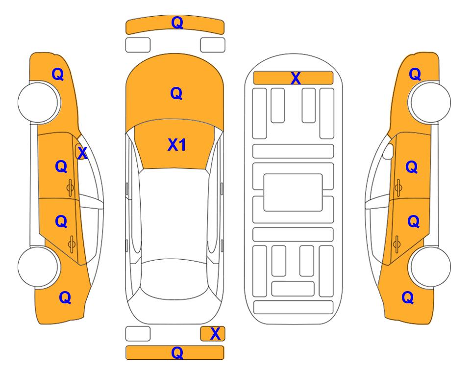 Схема состояния кузова Lotte для KIA THE BOLD SPORTAGE (D) 2.0 4WD Trendy