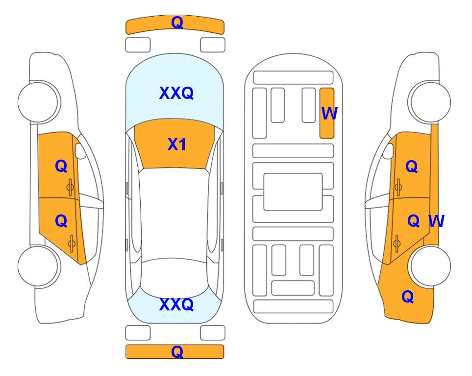 Схема состояния кузова Lotte для Hyundai IONIQ 5 (E) Long Range Prestige 4WD