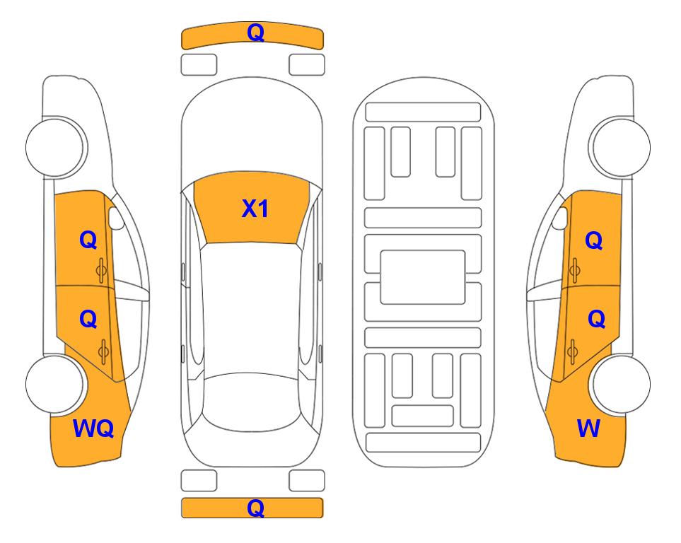 Схема состояния кузова Lotte для KIA EV6 (E) Long Range Earth 2WD