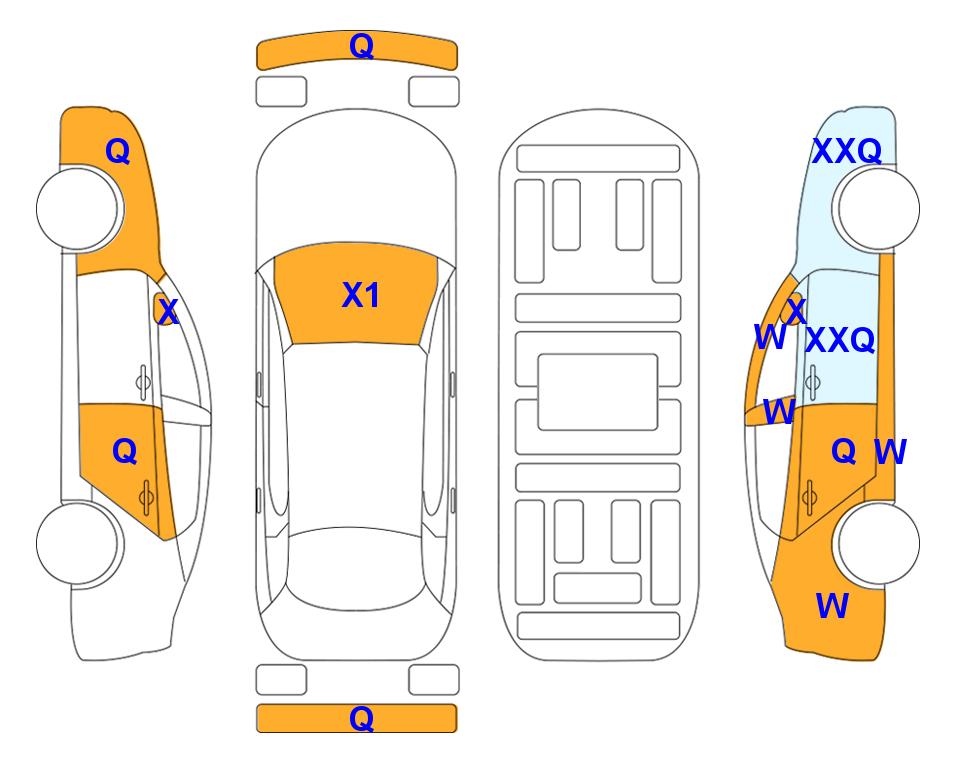 Схема состояния кузова Lotte для KIA ALL NEW SORENTO (D) 2.0 Noblesse (5-Seater)