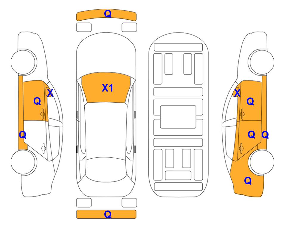 Схема состояния кузова Lotte для KIA RAY (G)1.0 Prestige 2WD AT
