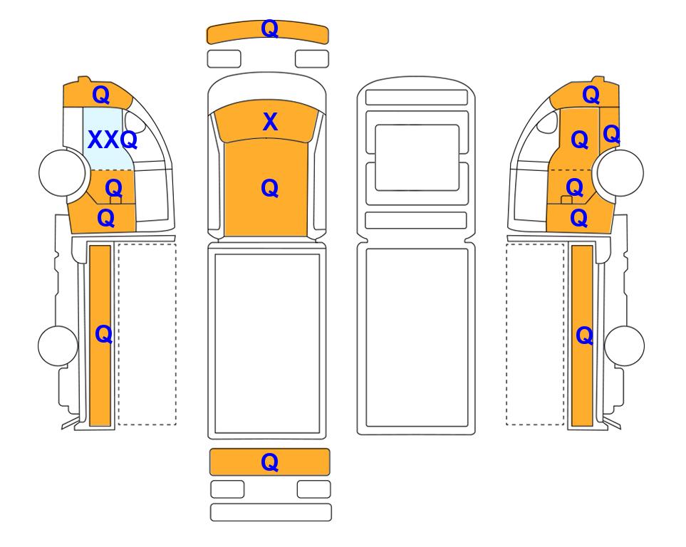 Схема состояния кузова Lotte для Hyundai PORTER II (D) 2.5 Double Cab Extra Long Wheelbase Smart 2WD