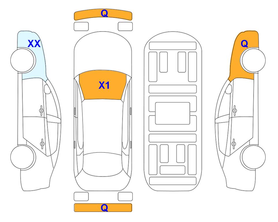 Схема состояния кузова Lotte для Hyundai GRANDEUR GN7 (G)2.5 Exclusive 2WD AT