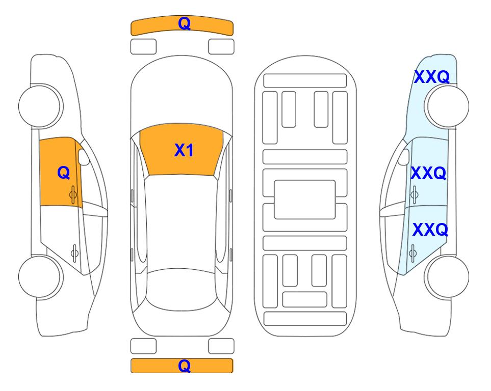 Схема состояния кузова Lotte для KIA MORNING URBAN (G) 1.0 VAN