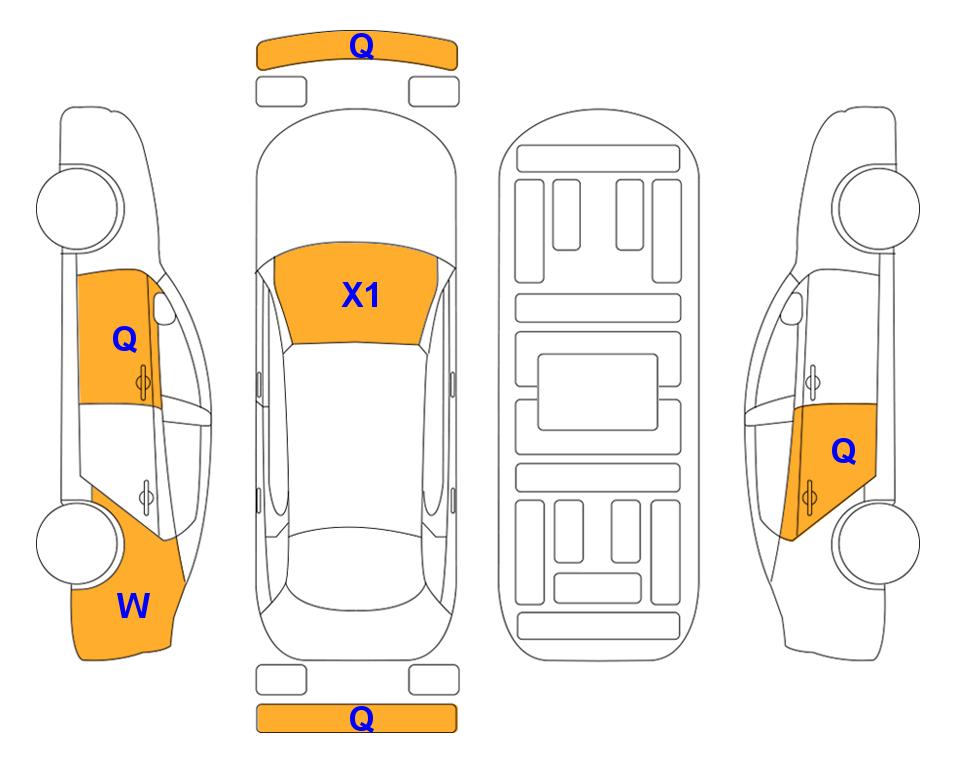 Схема состояния кузова Lotte для KIA THE NEW K9 (G) 3.3 Corporate Only Masters